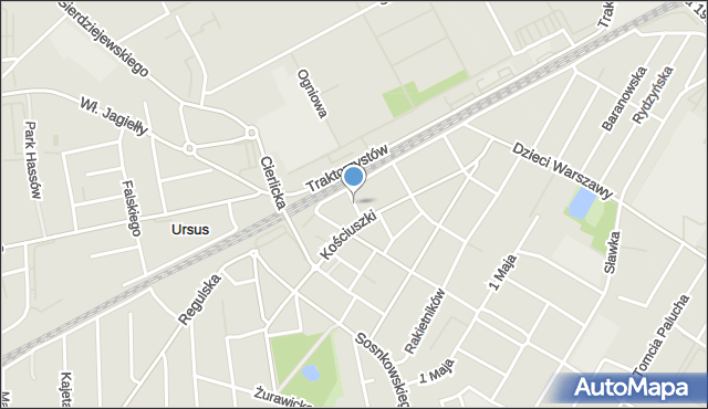 Warszawa, Rodakowskiego Henryka, mapa Warszawy