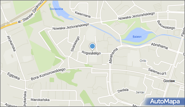 Warszawa, Rogalskiego Stanisława, mapa Warszawy