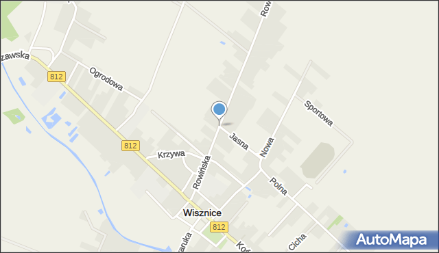 Wisznice, Rowińska, mapa Wisznice