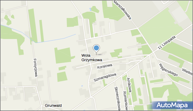 Wola Grzymkowa, Rosiczkowa, mapa Wola Grzymkowa