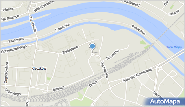 Wrocław, Rondo Hemara Mariana, mapa Wrocławia