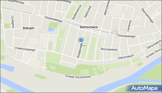 Wrocław, Rodakowskiego Henryka Hipolita, mapa Wrocławia