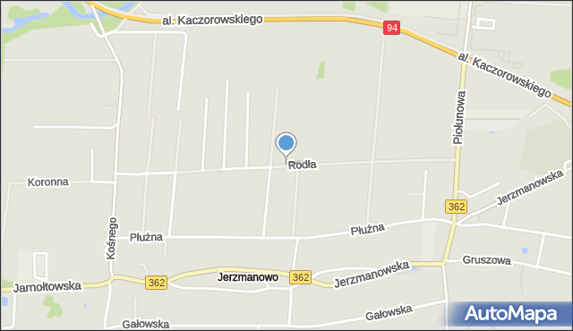 Wrocław, Rodła, mapa Wrocławia