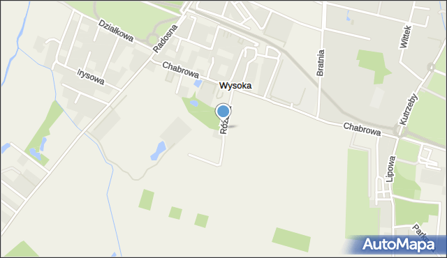 Wysoka gmina Kobierzyce, Różana, mapa Wysoka gmina Kobierzyce