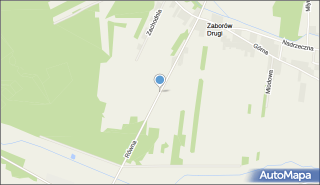 Zaborów Drugi, Równa, mapa Zaborów Drugi