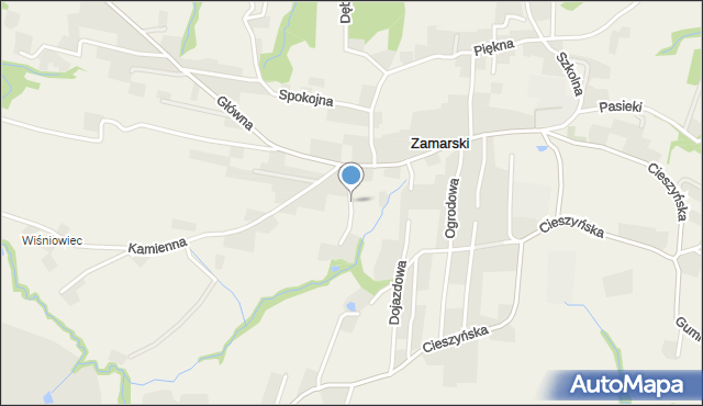 Zamarski, Rolnicza, mapa Zamarski