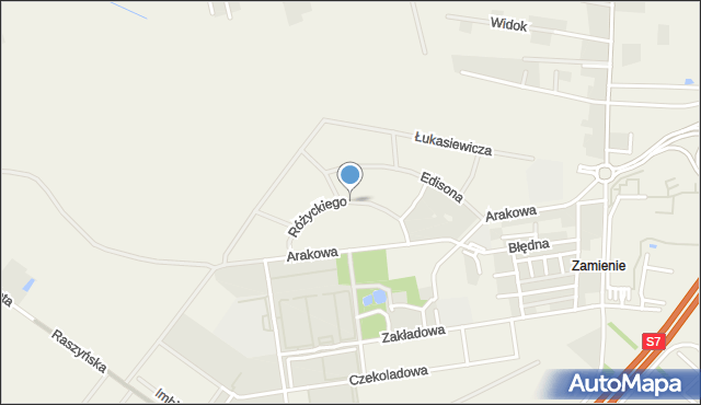 Zamienie gmina Lesznowola, Różyckiego Jerzego, mapa Zamienie gmina Lesznowola