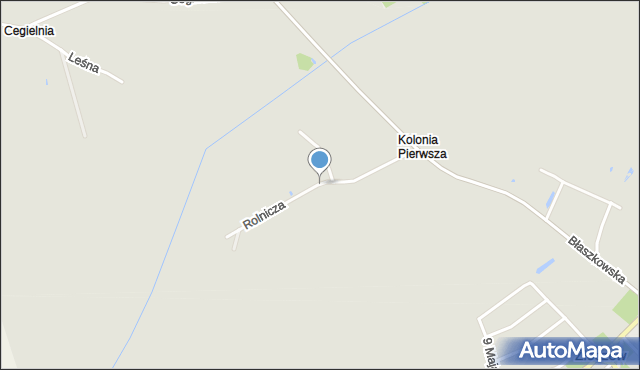 Złoczew, Rolnicza, mapa Złoczew