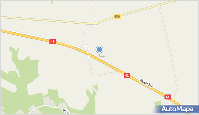 Złotogłowice, Rochów, mapa Złotogłowice