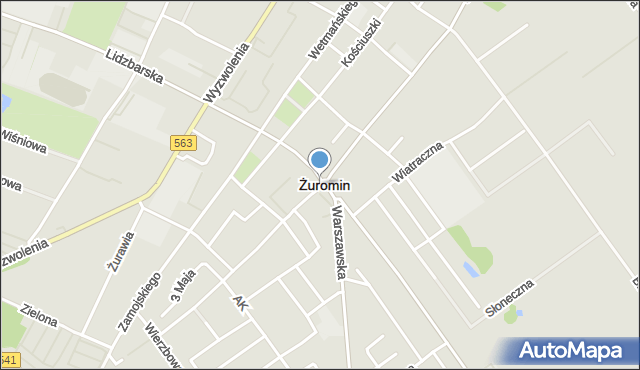 Żuromin, Rondo Ofiar Katynia, mapa Żuromin