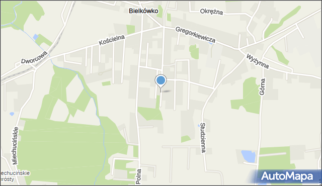 Bielkówko, Rubinowa, mapa Bielkówko