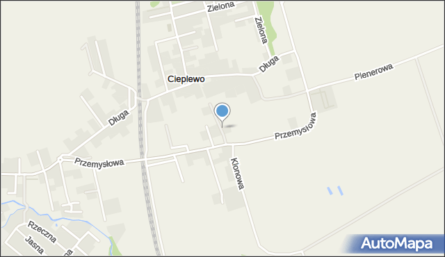 Cieplewo, Rumiankowa, mapa Cieplewo