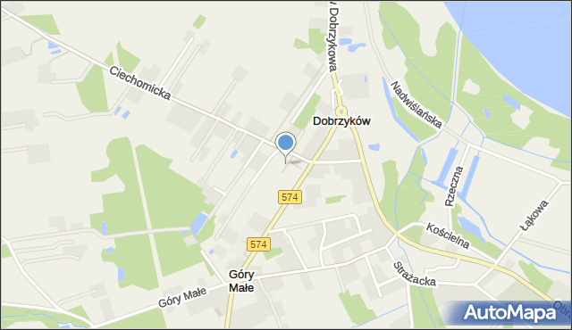 Dobrzyków, Rumiankowa, mapa Dobrzyków