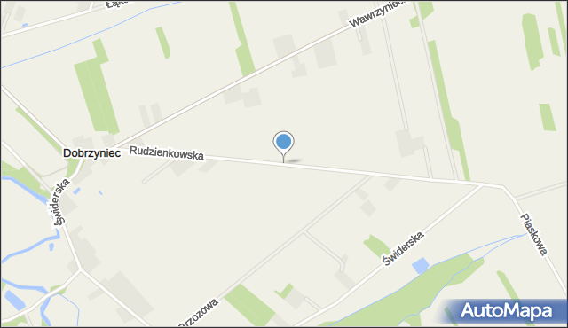 Dobrzyniec, Rudzienkowska, mapa Dobrzyniec