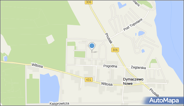 Dymaczewo Nowe, Rumiankowa, mapa Dymaczewo Nowe