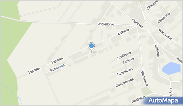 Grzędzice, Rubinowa, mapa Grzędzice