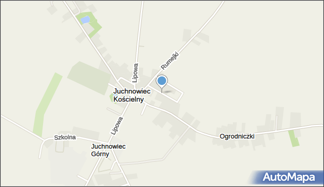 Juchnowiec Kościelny, Rumiankowa, mapa Juchnowiec Kościelny