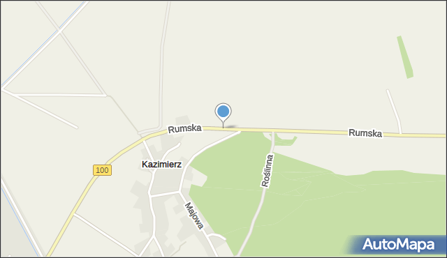 Kazimierz gmina Kosakowo, Rumska, mapa Kazimierz gmina Kosakowo
