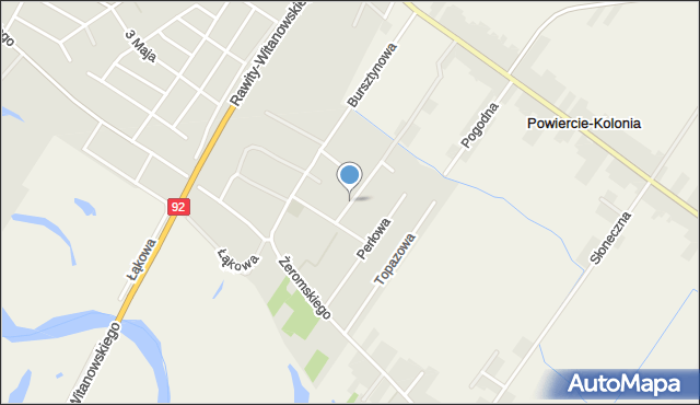 Koło, Rubinowa, mapa Koło