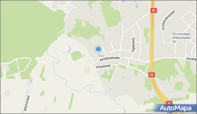 Konin, Rubinowa, mapa Konina