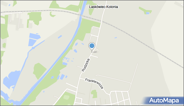 Konin, Rudzicka, mapa Konina