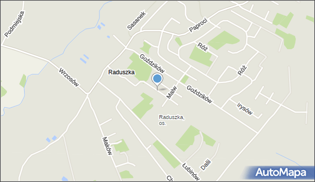 Koszalin, Rumianków, mapa Koszalina