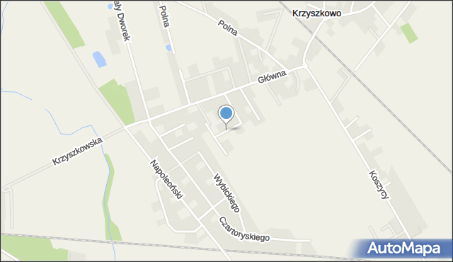 Krzyszkowo, Rumiankowa, mapa Krzyszkowo