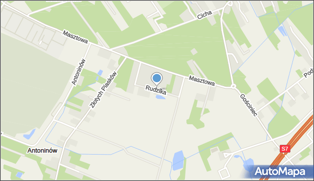 Kuleszówka, Rudzika, mapa Kuleszówka