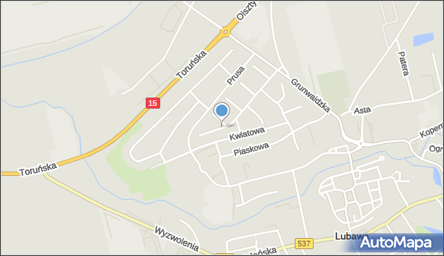 Lubawa, Ruczyńskiego Teofila, mapa Lubawa