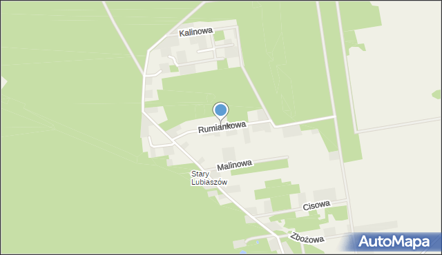 Lubiaszów, Rumiankowa, mapa Lubiaszów