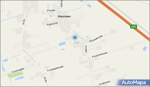 Maszewo gmina Deszczno, Rumiankowa, mapa Maszewo gmina Deszczno