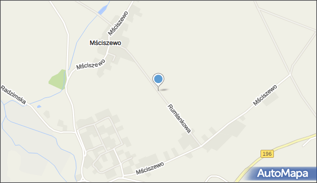 Mściszewo, Rumiankowa, mapa Mściszewo