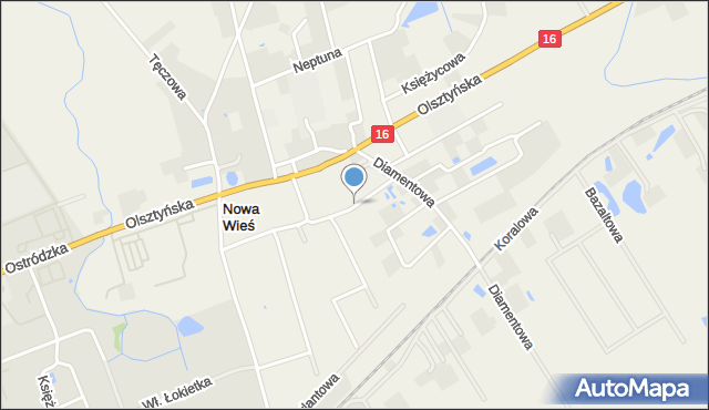 Nowa Wieś gmina Iława, Rubinowa, mapa Nowa Wieś gmina Iława