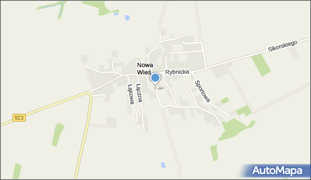 Nowa Wieś gmina Lyski, Rudna, mapa Nowa Wieś gmina Lyski