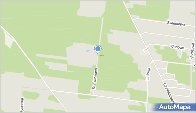 Nowe Miasto powiat płoński, Rumiankowa, mapa Nowe Miasto powiat płoński