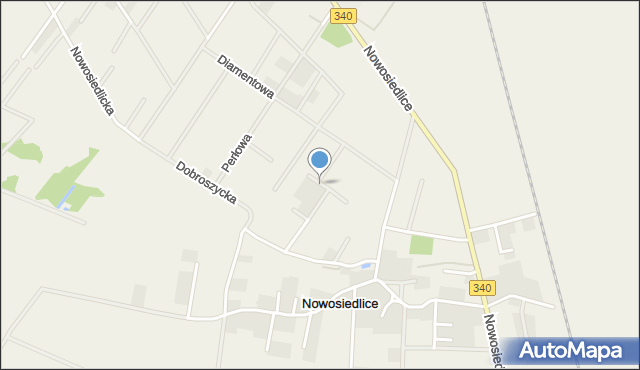 Nowosiedlice, Rubinowa, mapa Nowosiedlice