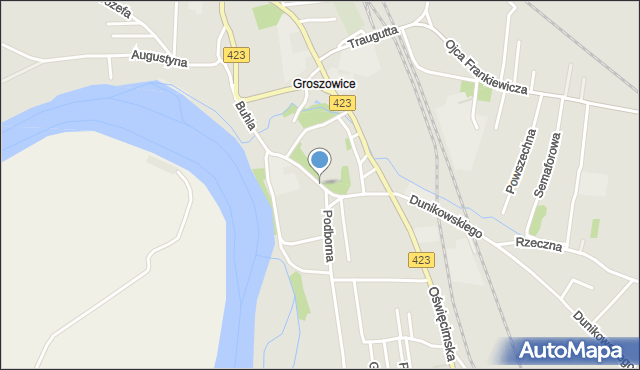 Opole, Rudzkiego Franciszka, ks., mapa Opola