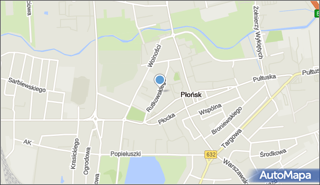 Płońsk, Rutkowskiego Leona, dr., mapa Płońsk