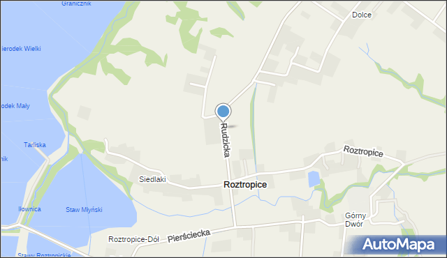 Roztropice, Rudzicka, mapa Roztropice