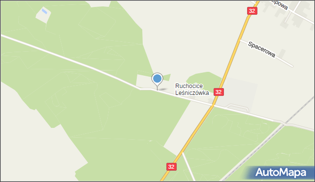 Ruchocice, Ruchocice Leśniczówka, mapa Ruchocice