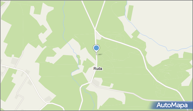 Ruda gmina Górzno, Ruda, mapa Ruda gmina Górzno