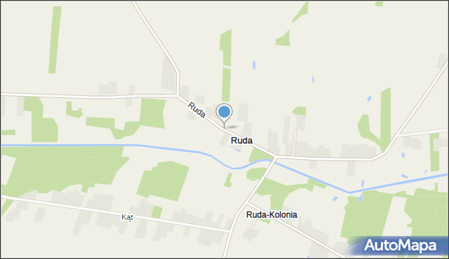 Ruda gmina Ruda-Huta, Ruda, mapa Ruda gmina Ruda-Huta