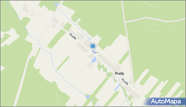 Ruda gmina Tuliszków, Ruda, mapa Ruda gmina Tuliszków