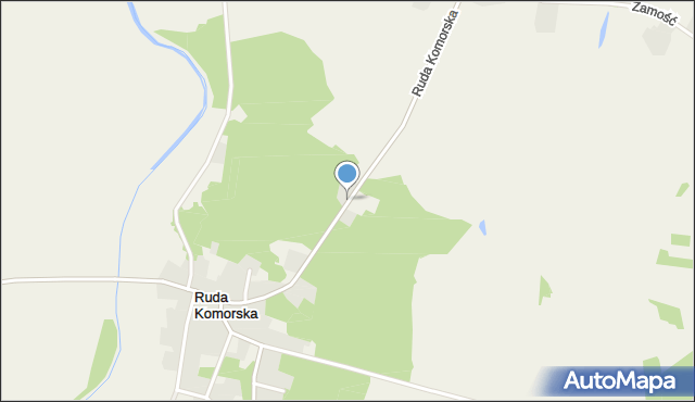 Ruda Komorska, Ruda Komorska, mapa Ruda Komorska