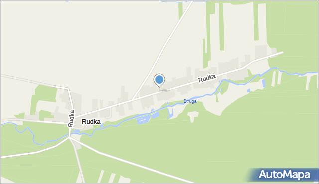 Rudka gmina Wielgomłyny, Rudka, mapa Rudka gmina Wielgomłyny