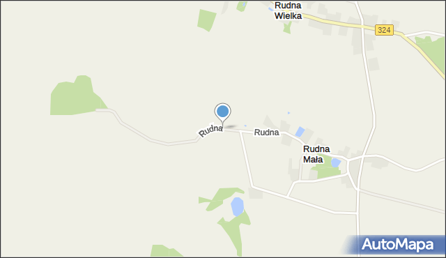 Rudna Mała gmina Wąsosz, Rudna Mała, mapa Rudna Mała gmina Wąsosz