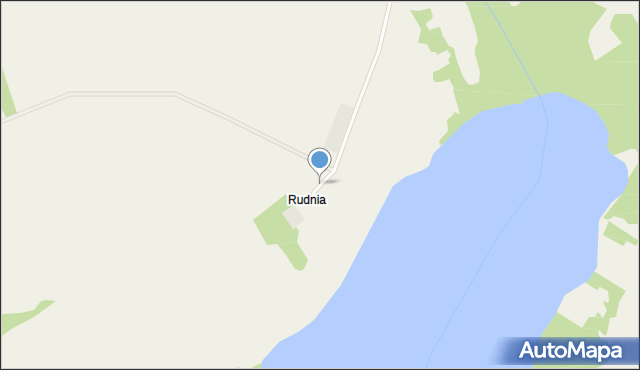 Rudnia gmina Zalewo, Rudnia, mapa Rudnia gmina Zalewo