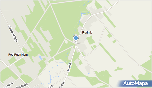 Rudnik gmina Osieck, Rudnik, mapa Rudnik gmina Osieck