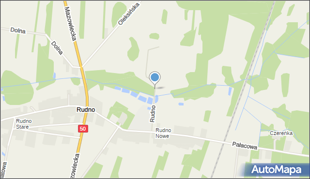 Rudno gmina Kołbiel, Rudno, mapa Rudno gmina Kołbiel