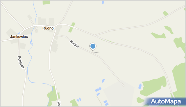 Rudno gmina Ostróda, Rudno, mapa Rudno gmina Ostróda